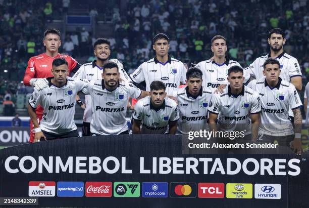 Players of Liverpool pose a Group F match between Palmeiras and Liverpool as part of Copa CONMEBOL Libertadores 2024 at Allianz Parque on April 11,...