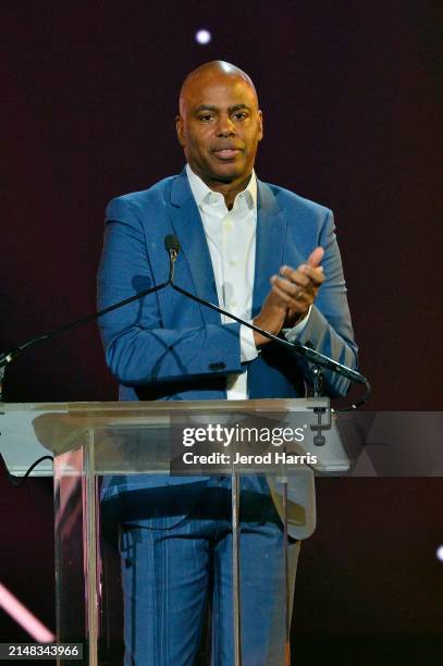 Kevin Frazier emcees the CinemaCon Big Screen Achievement Awards brought to you by The Coca-Cola Company at The Colosseum at Caesars Palace during...