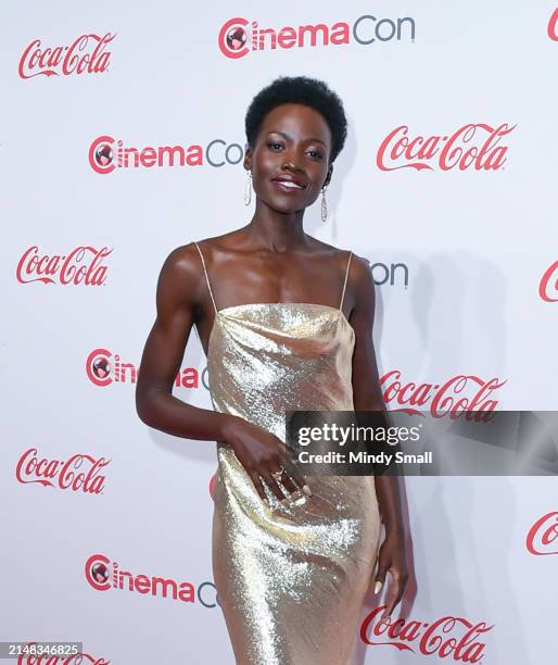 Lupita Nyong'o, recipient of the Star of the Year award, attends the CinemaCon Big Screen Achievement Awards at Omnia Nightclub at Caesars Palace...