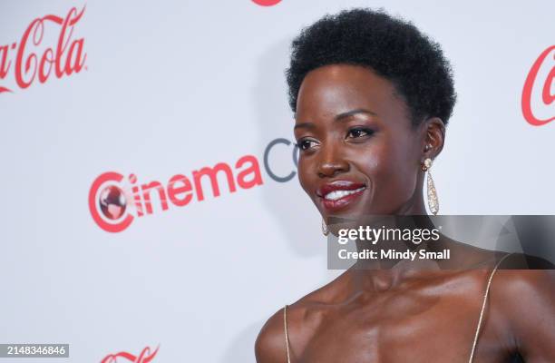 Lupita Nyong'o, recipient of the Star of the Year award, attends the CinemaCon Big Screen Achievement Awards at Omnia Nightclub at Caesars Palace...
