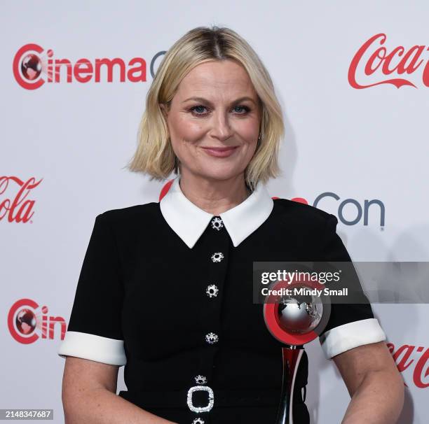 Amy Poehler, recipient of the CinemaCon Vanguard Award, attends the CinemaCon Big Screen Achievement Awards at Omnia Nightclub at Caesars Palace...