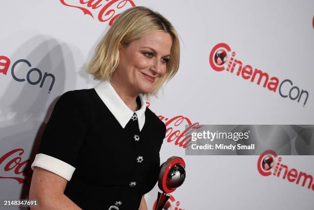 Amy Poehler, recipient of the CinemaCon Vanguard Award, attends the CinemaCon Big Screen Achievement Awards at Omnia Nightclub at Caesars Palace...