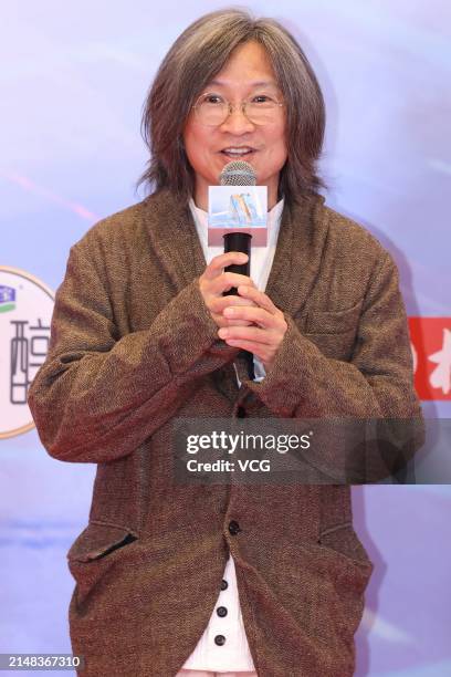 Director Peter Ho-sun Chan arrives at the red carpet for the Ceremony of Chinese Movie Data on April 12, 2024 in Jingzhou, Hubei Province of China.