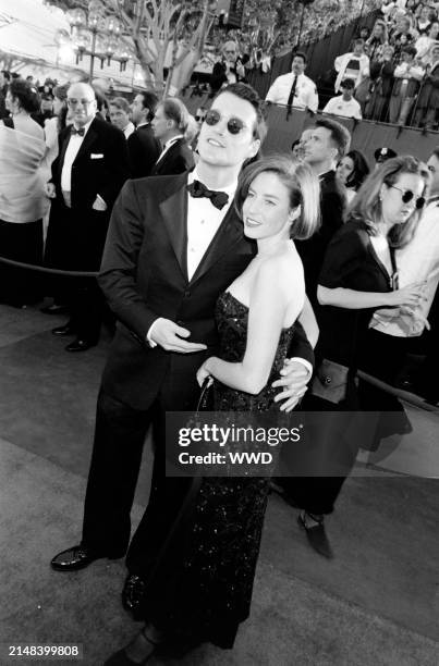 Actor Chris O'Donnell and Caroline Fentress attend the 68th Annual Academy Awards at the Dorothy Chandler Pavilion in Los Angeles, California on...