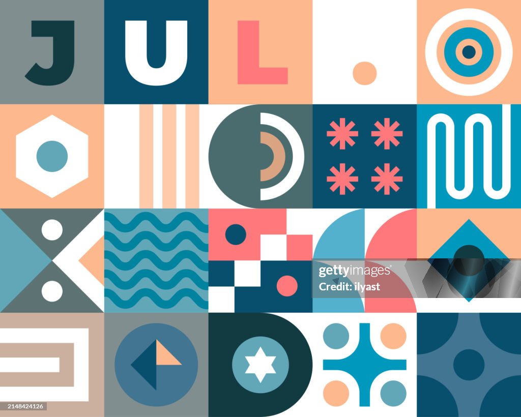 Pattern Design for Calendar July