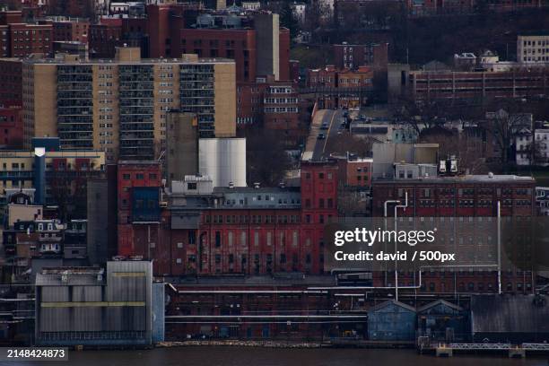 high angle view of buildings in city,yonkers,new york,united states,usa - yonkers stock pictures, royalty-free photos & images