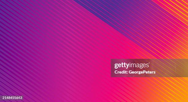 ilustraciones, imágenes clip art, dibujos animados e iconos de stock de marco de borde tecnológico con líneas de rayas de colores vibrantes - multiple exposure