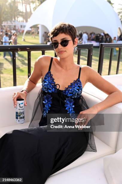 Taylor Hill attends CELSIUS Cosmic Desert Event at Coachella on April 12, 2024 in Indio, California.