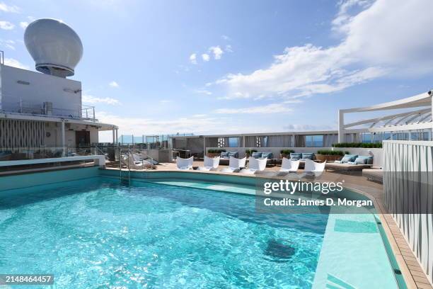 General view onboard the Sun Princess on 17 March, 2024 off the coast of Southern Italy. Introducing the newest Princess cruise ship, the...