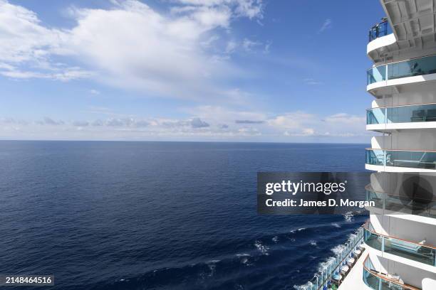 General view onboard the Sun Princess on 17 March, 2024 off the coast of Southern Italy. Introducing the newest Princess cruise ship, the...