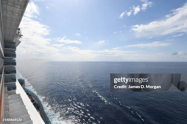 General view onboard the Sun Princess on 17 March, 2024 off the coast of Southern Italy. Introducing the newest Princess cruise ship, the...