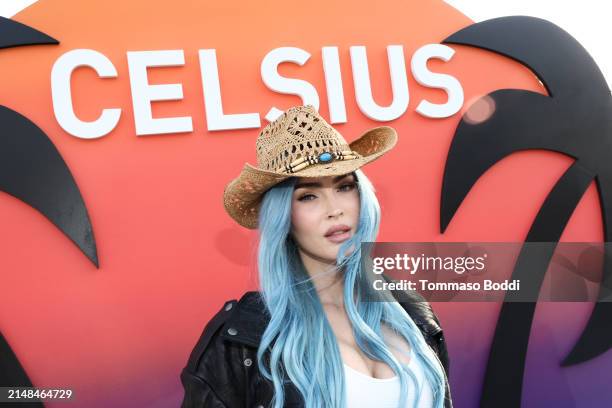 Megan Fox attends CELSIUS Cosmic Desert Event at Coachella on April 12, 2024 in Indio, California.