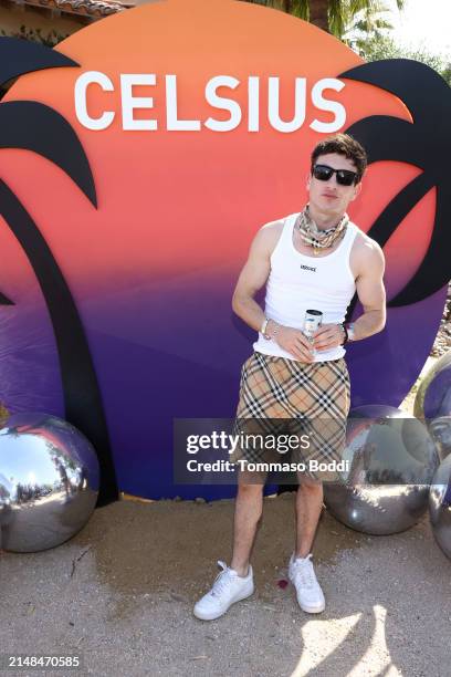 Barry Keoghan attends CELSIUS Cosmic Desert Event at Coachella on April 12, 2024 in Indio, California.