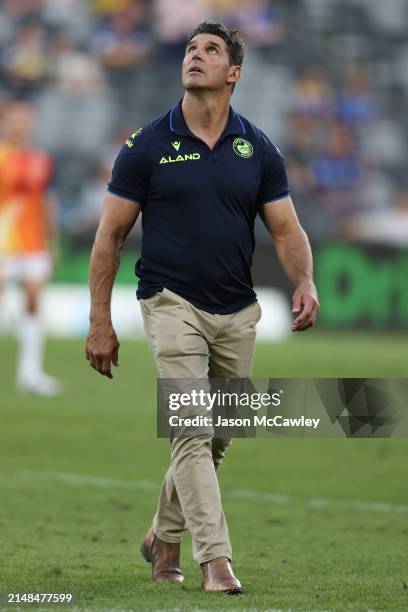 Trent Barrett assistant coach of the Eels ahead of the round six NRL match between Parramatta Eels and North Queensland Cowboys at CommBank Stadium...