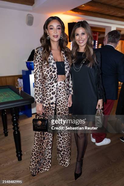 Verona Pooth and Shima Lehmann attend the Gala 30 years Kitchen party during the 2024 Spa Awards at Das Achental on April 12, 2024 in Grassau,...
