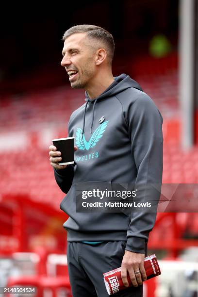 Gary O'Neil, Manager of Wolverhampton Wanderers, looks on prior to the Premier League match between Nottingham Forest and Wolverhampton Wanderers at...