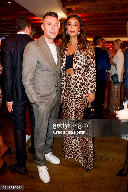Verona Pooth and guest at 30 years Kitchen party at 30 years Kitchen party during the 2024 Spa Awards at Das Achental on April 12, 2024 in Grassau,...