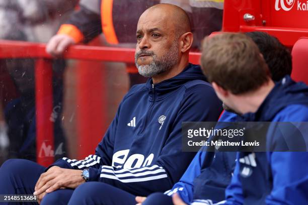Nuno Espirito Santo, Manager of Nottingham Forest, looks on prior to the Premier League match between Nottingham Forest and Wolverhampton Wanderers...