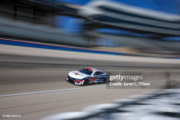 William Byron, driver of the Liberty University Chevrolet, drives during practice for the NASCAR Cup Series AutoTrader EchoPark Automotive 400 at...