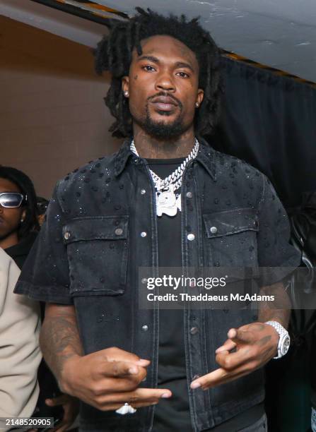 Rapper Hunxho performs during Spring Fling at Greensboro Coliseum Complex on April 12, 2024 in Greensboro, North Carolina.