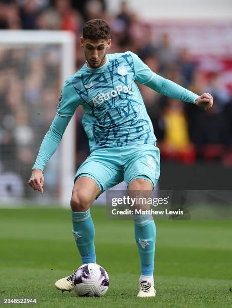 Santiago Bueno of Wolverhampton Wanderers pictured during the Premier League match between Nottingham Forest and Wolverhampton Wanderers at City...