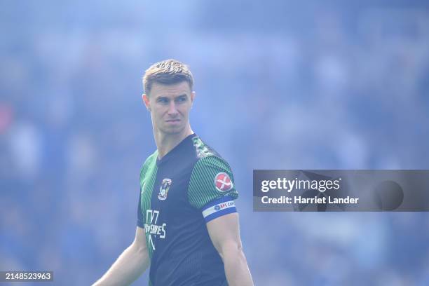 Ben Sheaf of Coventry City looks on prior to the Sky Bet Championship match between Birmingham City and Coventry City at St Andrews on April 13, 2024...
