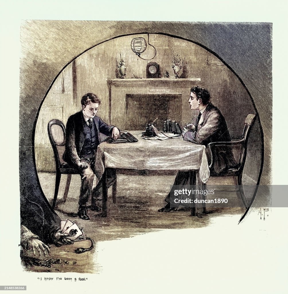 Victorian Homework Vintage Illustration Schoolboys Doing Homework Boys Studying History ...