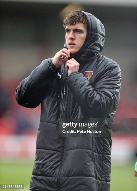 Tony Springett of Northampton Town looks on during the half time warm up during the Sky Bet League One match between Fleetwood Town and Northampton...