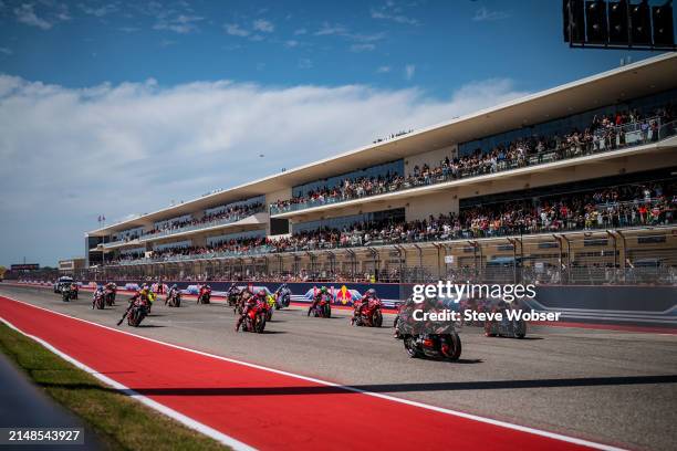 Lights out! - MotoGP Sprint race start - during the Sprint of the MotoGP Red Bull Grand Prix of The Americas at the Circuit Of The Americas on April...