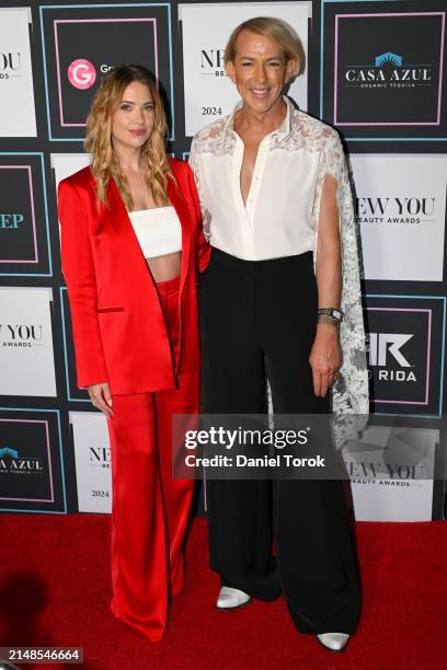 Ashley Benson and Derek Warburton attend the NEW YOU Beauty BAR / NEW YOU AWARDS at 1 Hotel South Beach on April 13, 2024 in Miami Beach, Florida.