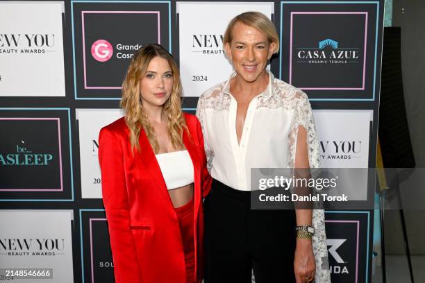 Ashley Benson and Derek Warburton attend the NEW YOU Beauty BAR / NEW YOU AWARDS at 1 Hotel South Beach on April 13, 2024 in Miami Beach, Florida.