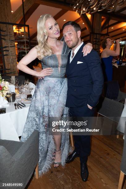 Franziska Knuppe and Frederick Lau attend the 2024 Spa Awards Gala Dinner at Das Achental on April 13, 2024 in Grassau, Germany.