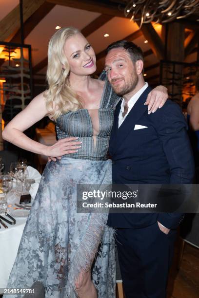 Franziska Knuppe and Frederick Lau attend the 2024 Spa Awards Gala Dinner at Das Achental on April 13, 2024 in Grassau, Germany.