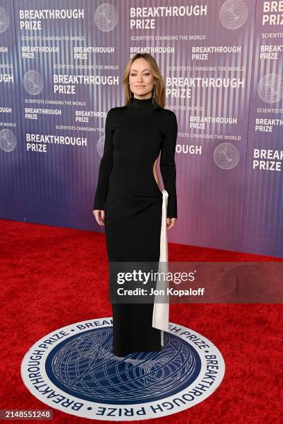 Olivia Wilde attends the 10th Breakthrough Prize Ceremony at the Academy of Motion Picture Arts and Sciences on April 13, 2024 in Los Angeles,...