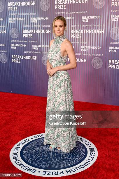 Brie Larson attends the 10th Breakthrough Prize Ceremony at the Academy of Motion Picture Arts and Sciences on April 13, 2024 in Los Angeles,...