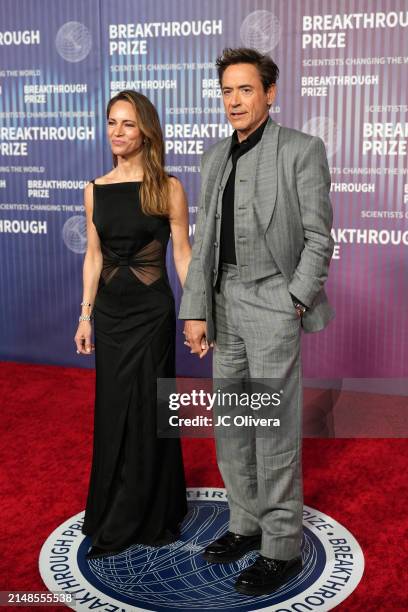 Susan Downey and Robert Downey Jr. Attend the 10th Annual Breakthrough Prize Ceremony at Academy Museum of Motion Pictures on April 13, 2024 in Los...