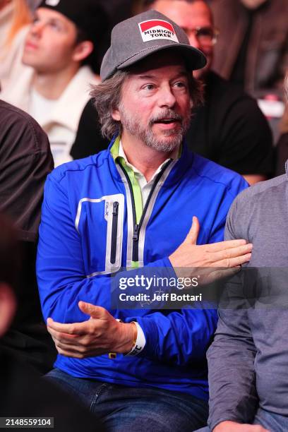 David Spade attends the UFC 300 event at T-Mobile Arena on April 13, 2024 in Las Vegas, Nevada.