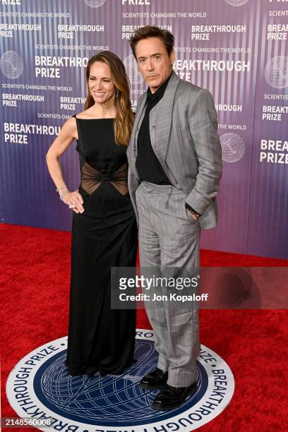 Susan Downey and Robert Downey Jr. Attend the 10th Breakthrough Prize Ceremony at the Academy of Motion Picture Arts and Sciences on April 13, 2024...