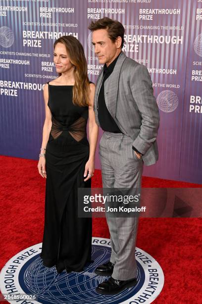 Susan Downey and Robert Downey Jr. Attend the 10th Breakthrough Prize Ceremony at the Academy of Motion Picture Arts and Sciences on April 13, 2024...