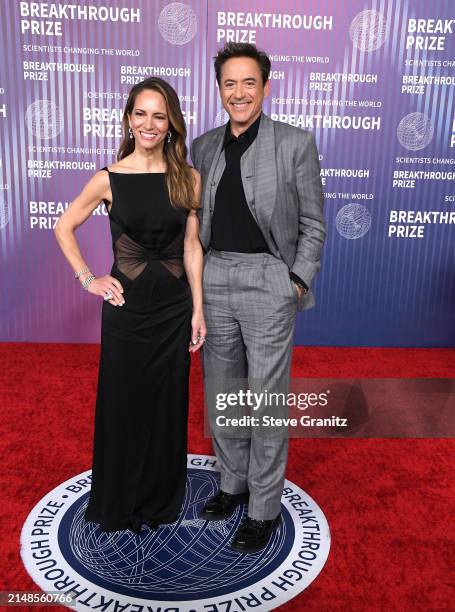 Susan Downey, Robert Downey Jr. Arrives at the 10th Annual Breakthrough Prize Ceremony at Academy Museum of Motion Pictures on April 13, 2024 in Los...