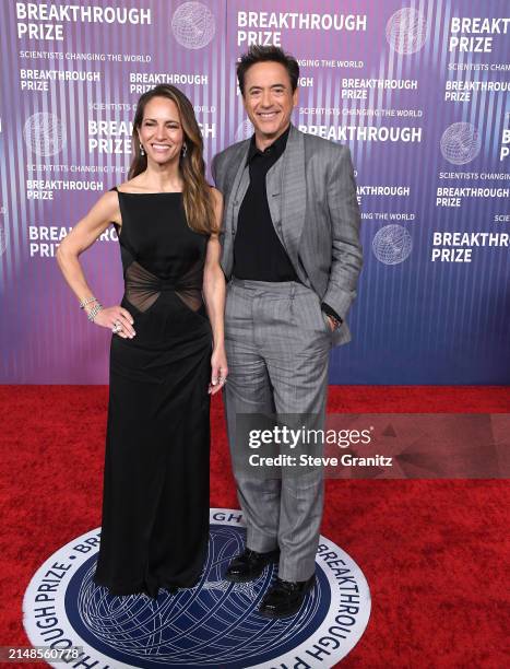 Susan Downey, Robert Downey Jr. Arrives at the 10th Annual Breakthrough Prize Ceremony at Academy Museum of Motion Pictures on April 13, 2024 in Los...