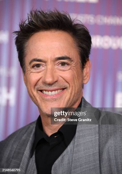 Robert Downey Jr. Arrives at the 10th Annual Breakthrough Prize Ceremony at Academy Museum of Motion Pictures on April 13, 2024 in Los Angeles,...