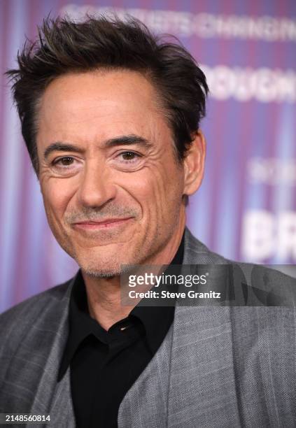 Robert Downey Jr. Arrives at the 10th Annual Breakthrough Prize Ceremony at Academy Museum of Motion Pictures on April 13, 2024 in Los Angeles,...