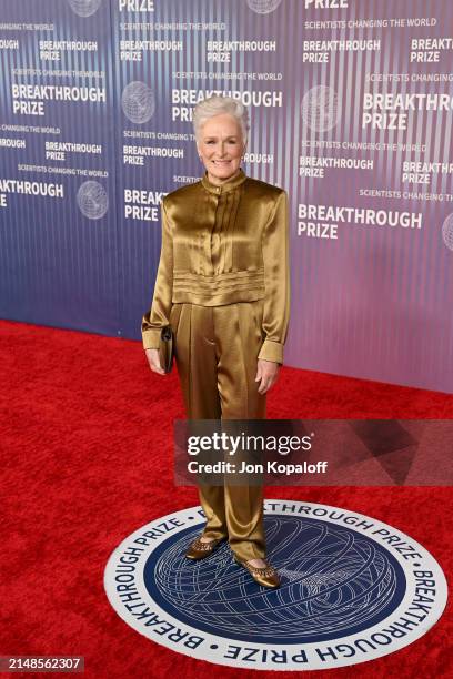 Glenn Close attends the 10th Breakthrough Prize Ceremony at the Academy of Motion Picture Arts and Sciences on April 13, 2024 in Los Angeles,...