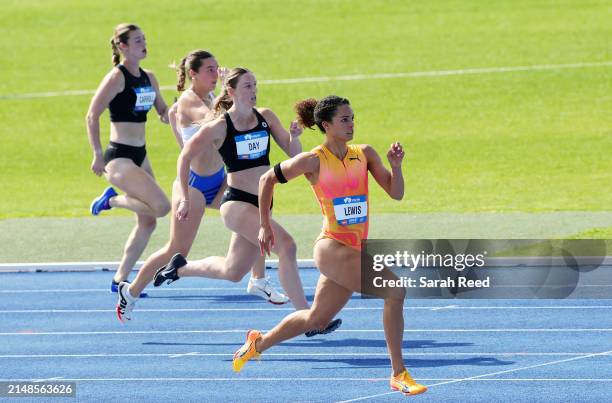 Womens 200m Heat 1 - Winner Torrie Lewis of Queensland during the 2024 Australian Athletics Championships at SA Athletics Stadium on April 14, 2024...