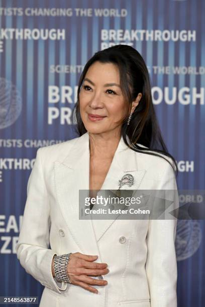 Michelle Yeoh attends the 10th Breakthrough Prize Ceremony at the Academy of Motion Picture Arts and Sciences on April 13, 2024 in Los Angeles,...