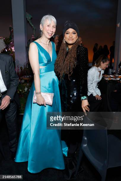 Alexandra Grant and Ava DuVernay attend MOCA Gala 2024 at The Geffen Contemporary at MOCA on April 13, 2024 in Los Angeles, California.
