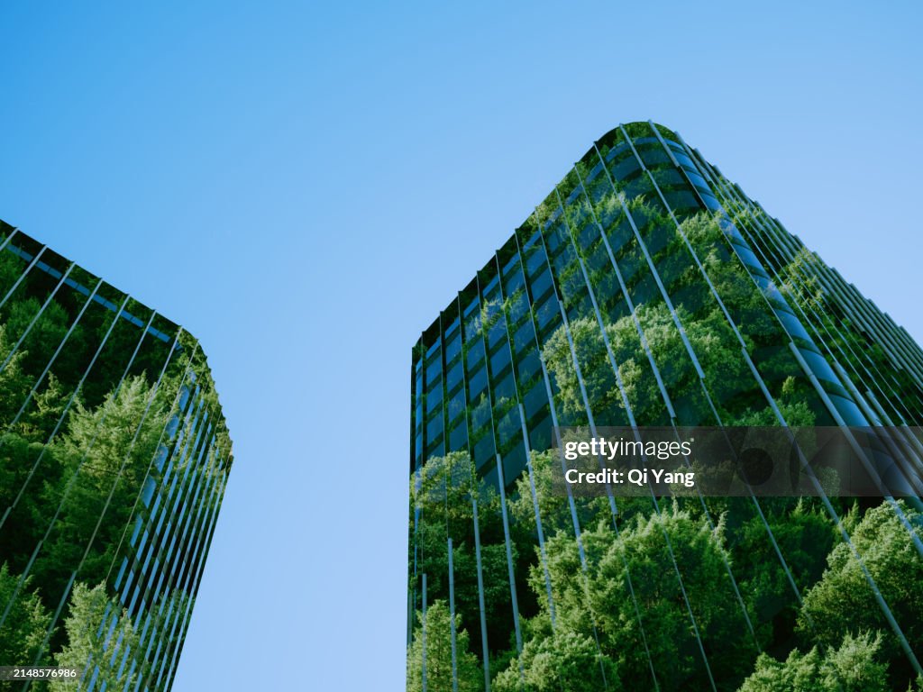 Multiple exposure of financial building
