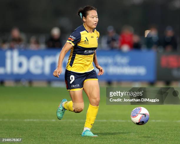 Wurigumula of the Mariners in action during the A-League Women Elimination Final match between Melbourne Victory and Central Coast Mariners at Home...