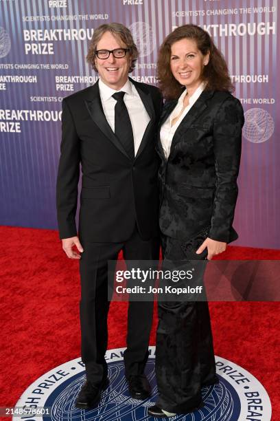 David Dobkin and Megan Wolpert attend the 10th Breakthrough Prize Ceremony at the Academy of Motion Picture Arts and Sciences on April 13, 2024 in...